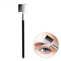 Cheap Black Dual  Ended 2 in1 Eyebrow Comb Brush