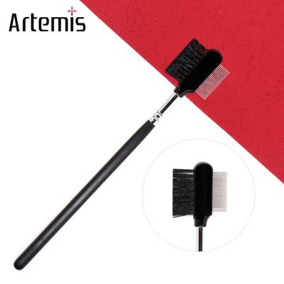 Eyebrow brush One Side with Brow Comb Another Side with Steel Needle Lash Comb