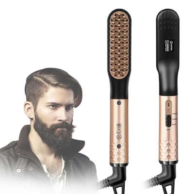 Multifunctional Electric Hot Comb Beard Straightener Brush Hair Straightener for Men Beard Grooming